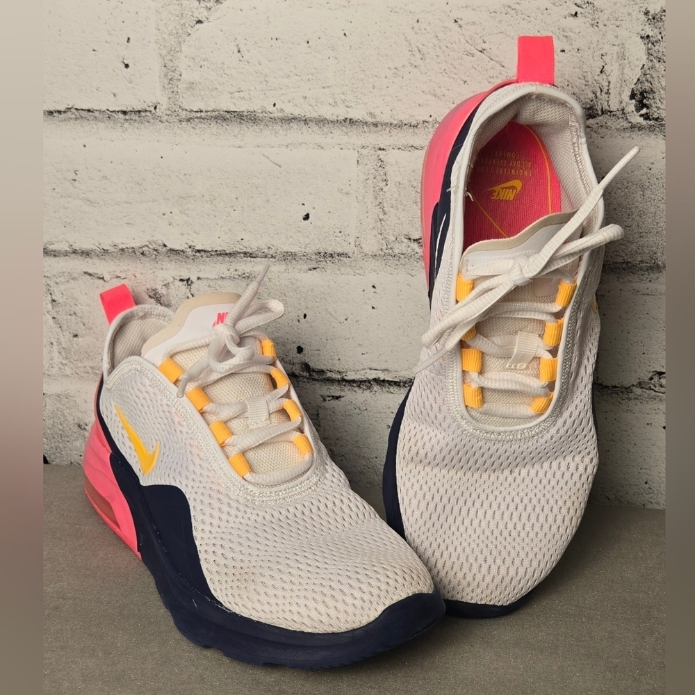 Nike Air Max 270 GS White Yellow Pink Sneakers Women’s 8.5
